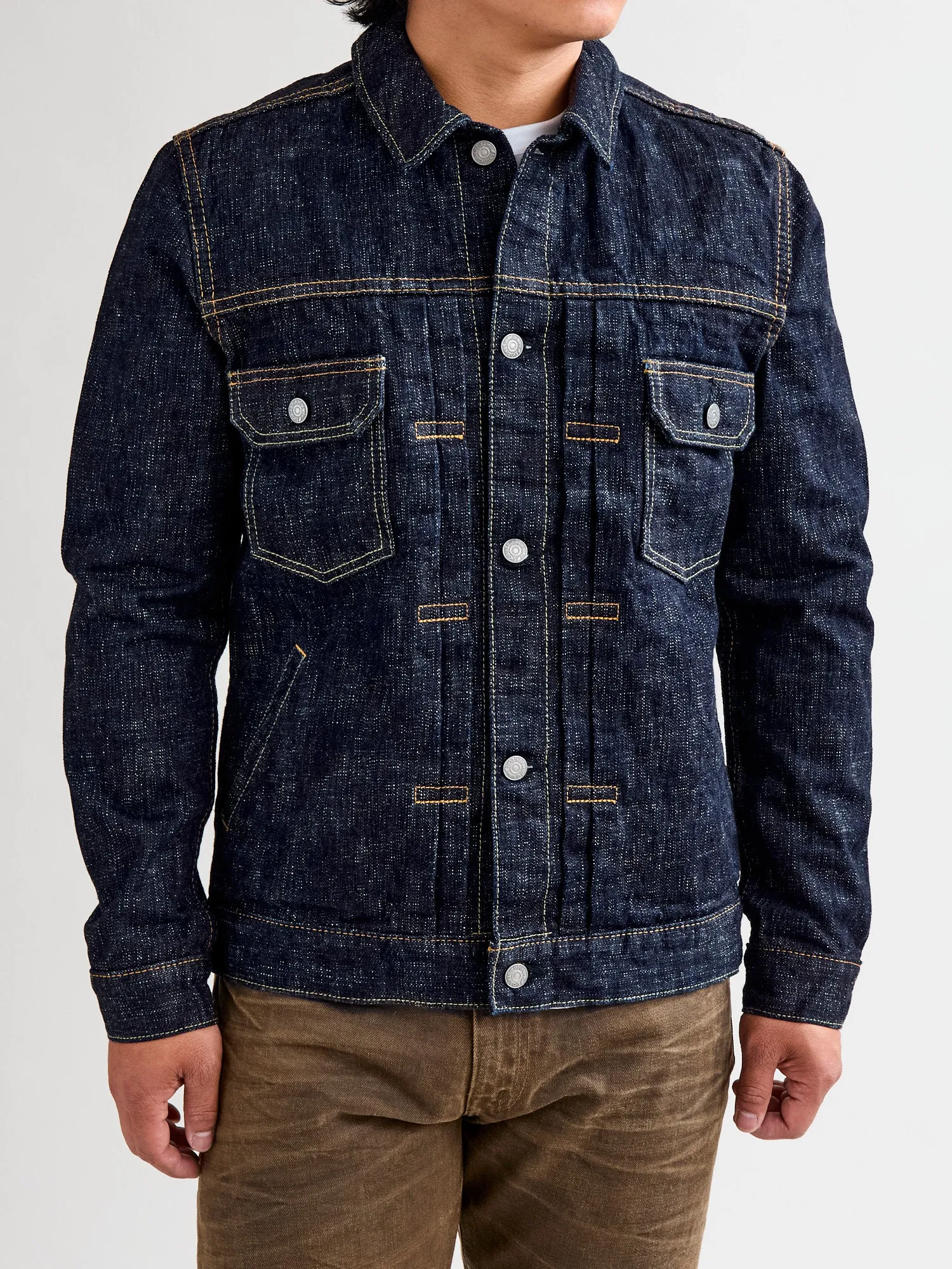 6111 16oz "Double Slub" Type-2 Denim Jacket in Indigo