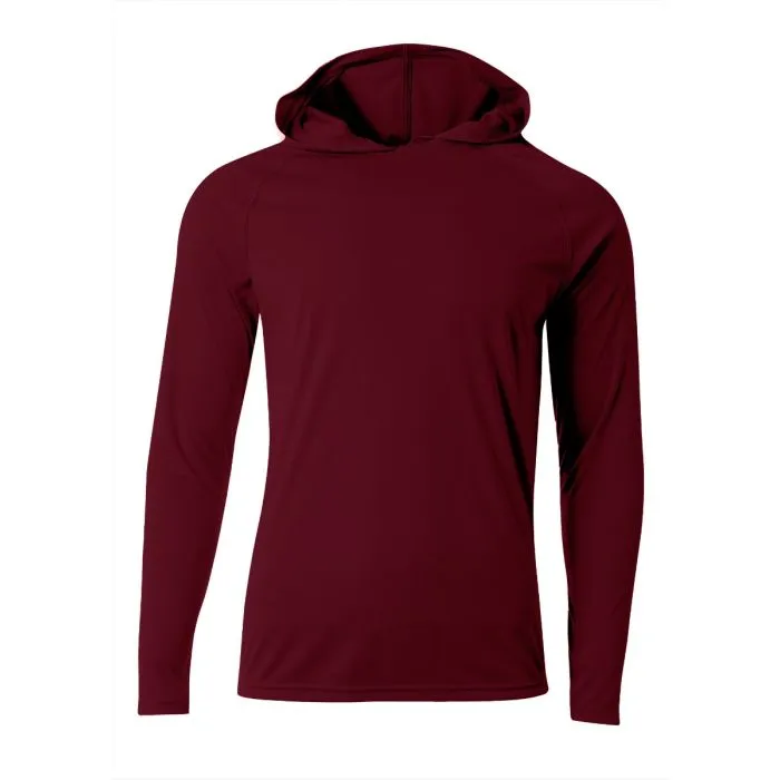 A4 N3409 Cooling Performance Long Sleeve Hooded Tee