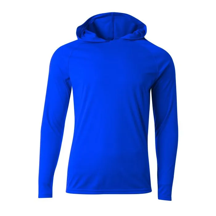 A4 N3409 Cooling Performance Long Sleeve Hooded Tee