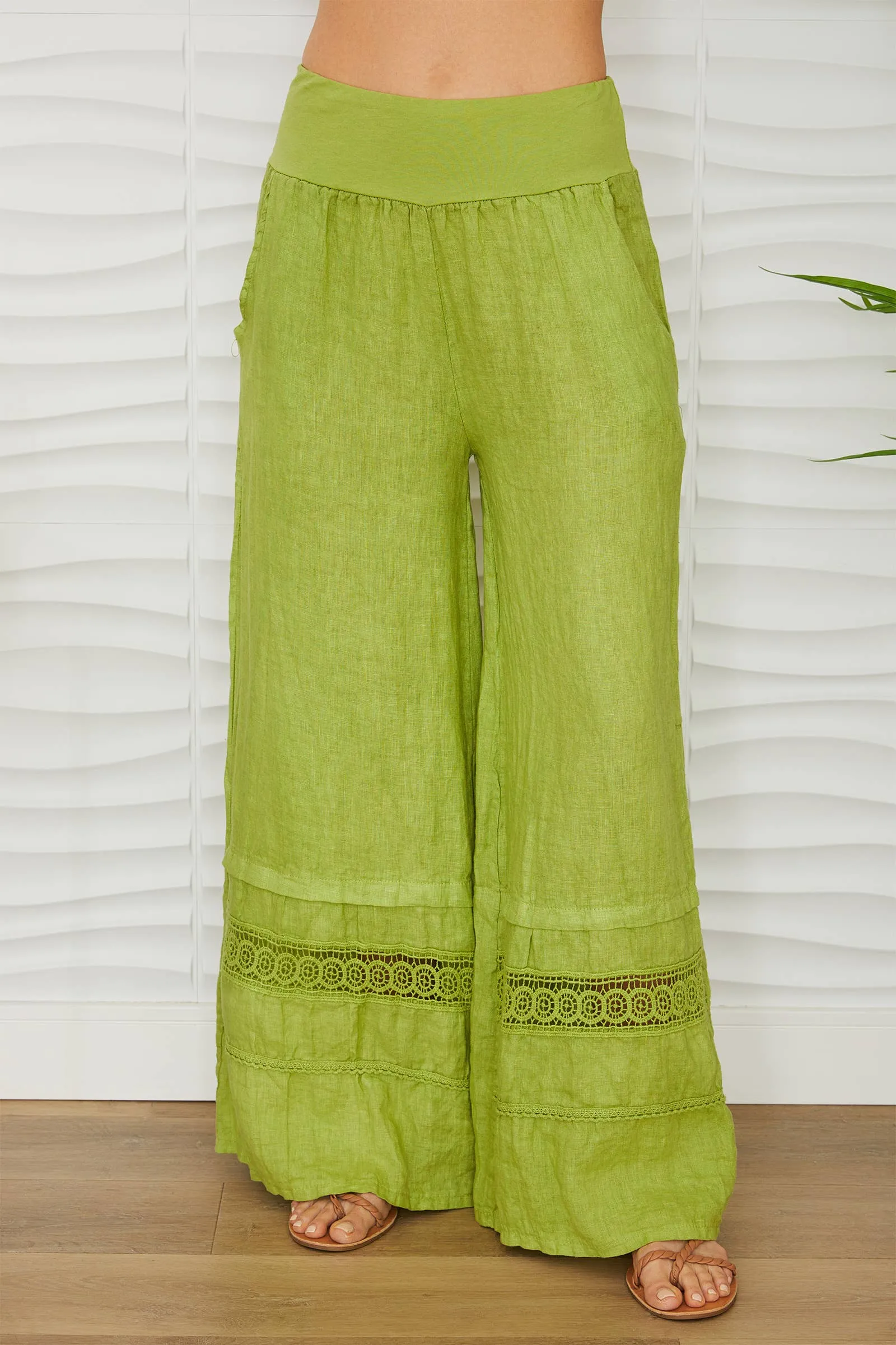 Avocado Green Linen Set