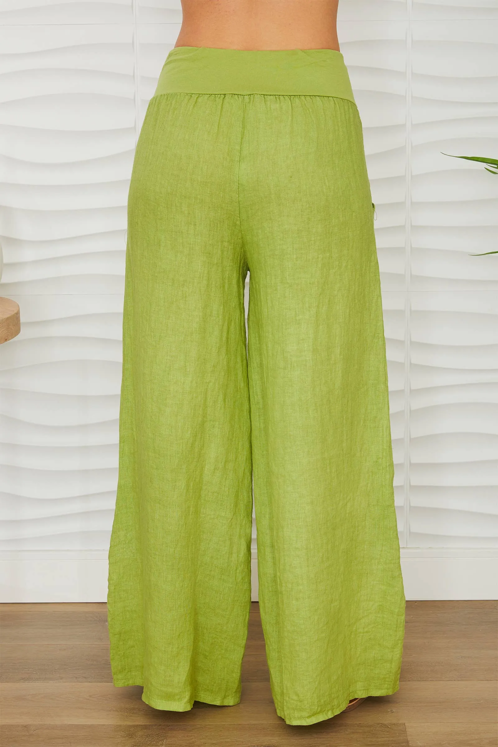 Avocado Green Linen Set