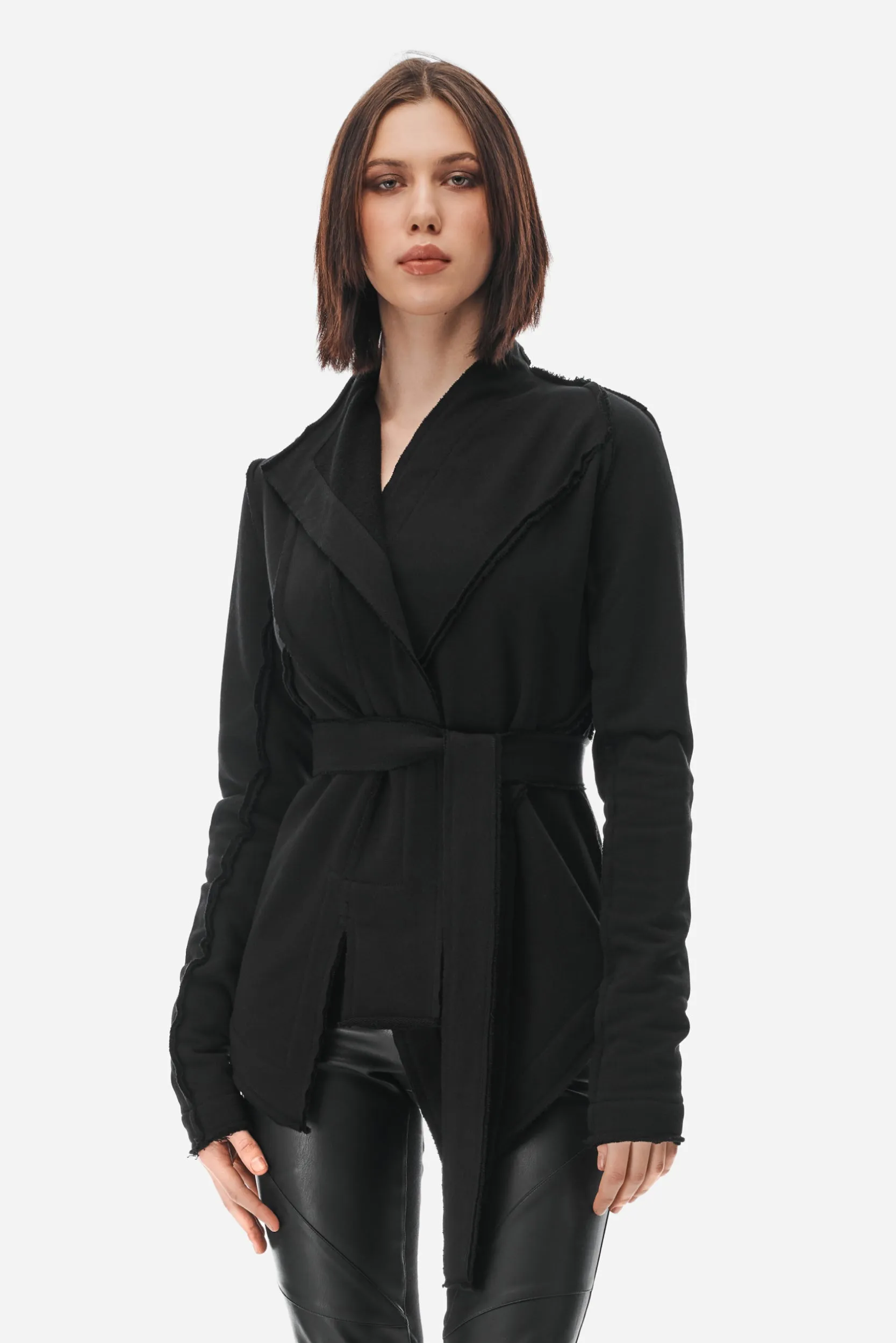 Belted Asymmetric Cardigan