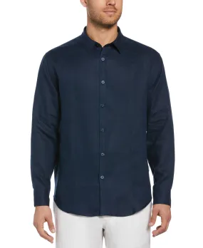 Big & Tall Solid Linen Sport Shirt