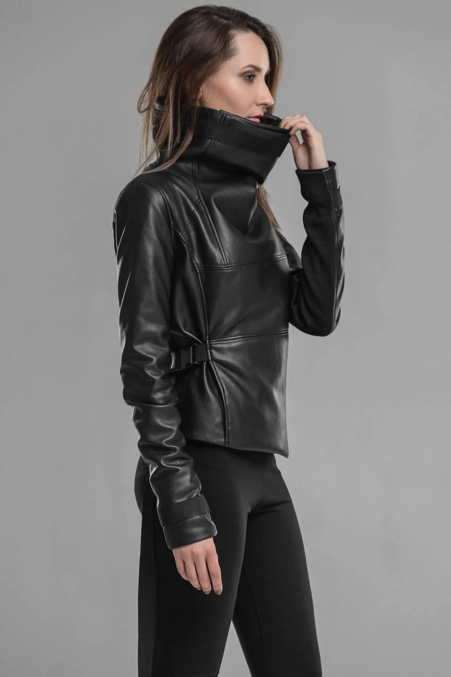 Black Faux Leather Jacket