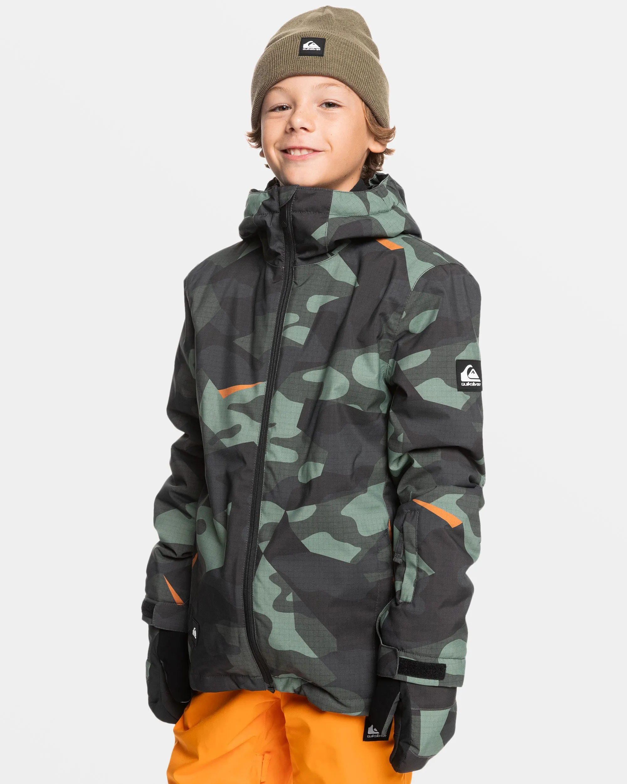 Boys 8-16 Mission Snow Jacket - Puzzle Camo Sea Spray