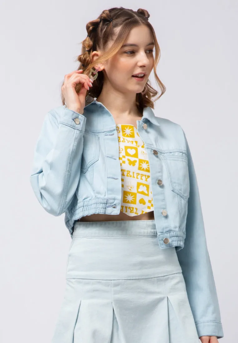 Bubble Hem Denim Jacket