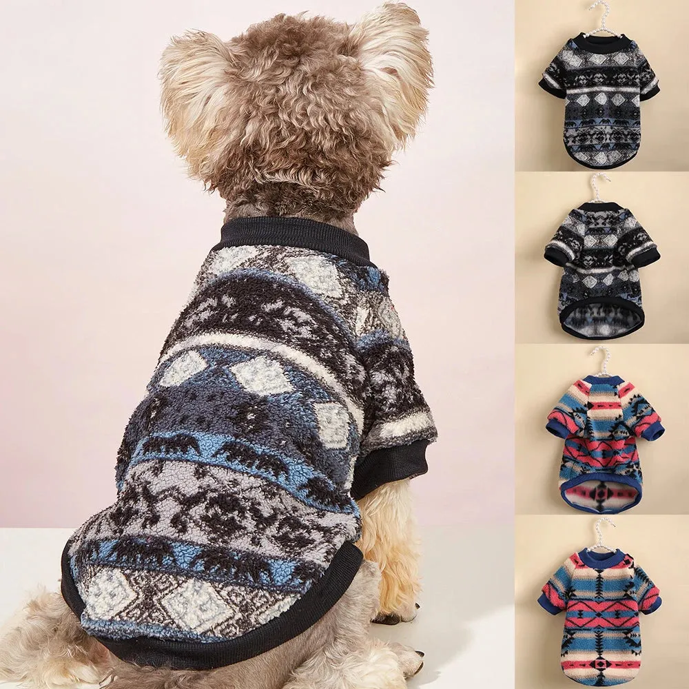 Cartoon Comfort: Warm Pet Sweater - Winter Clothes for Small Dogs and Cats, Cozy Jackets for Chihuahuas and Stylish Pet Apparel