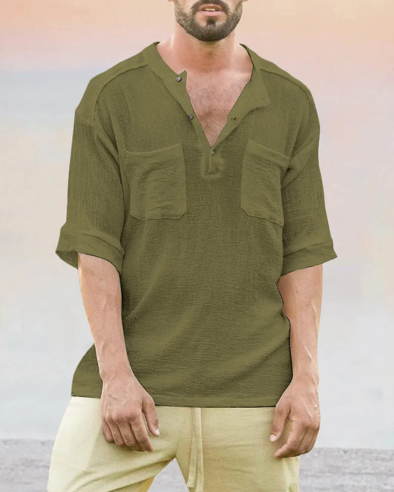 Casual Breathable Linen Shirt