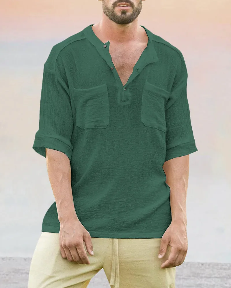 Casual Breathable Linen Shirt