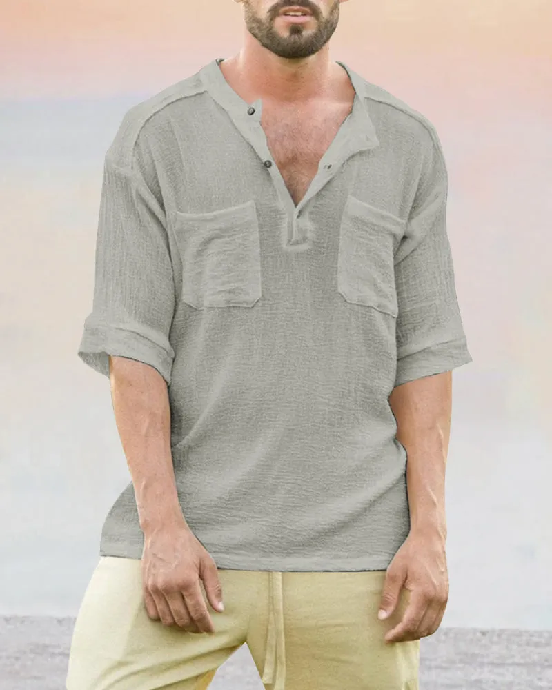 Casual Breathable Linen Shirt