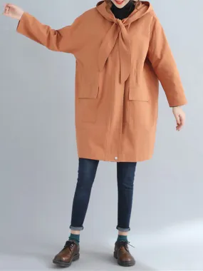 Casual Women Hooded Coats