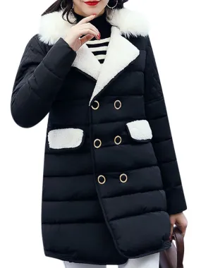 Casual Women Hooded Thick Coats