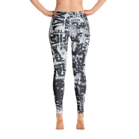 Charcoal Black Grunge Leggings