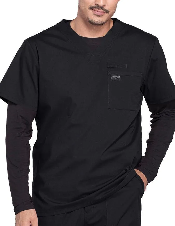 Cherokee Workwear Professionals Men's V-Neck Basic Scrubs Top