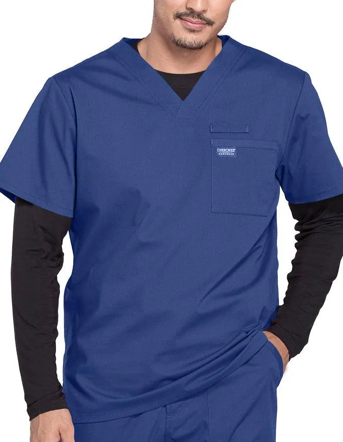 Cherokee Workwear Professionals Men's V-Neck Basic Scrubs Top