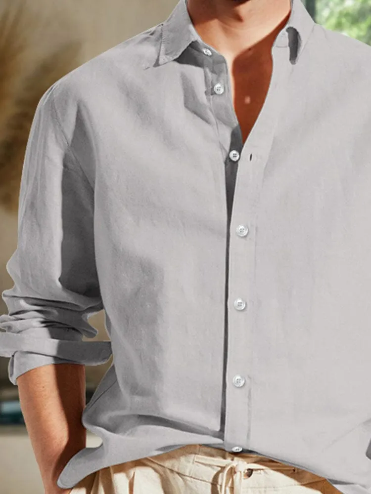 Classic Breathable Linen Blend Shirt