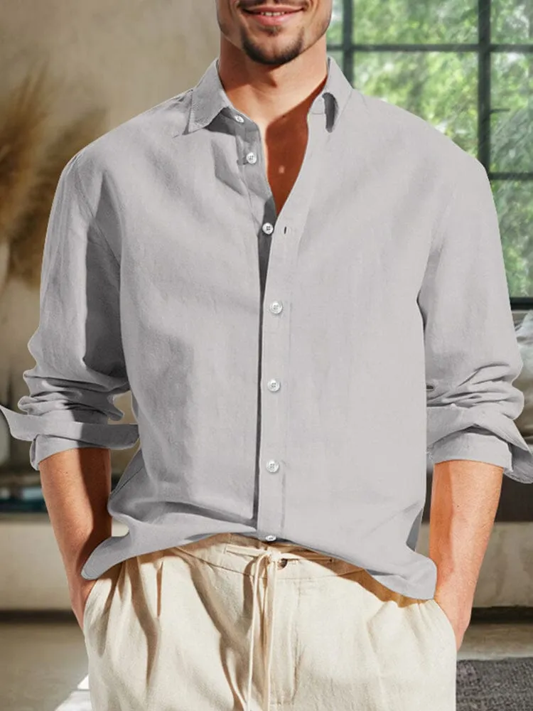 Classic Breathable Linen Blend Shirt