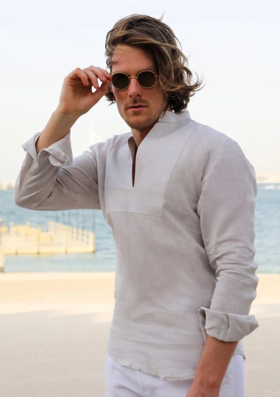 Cuba Linen Shirt - Grey