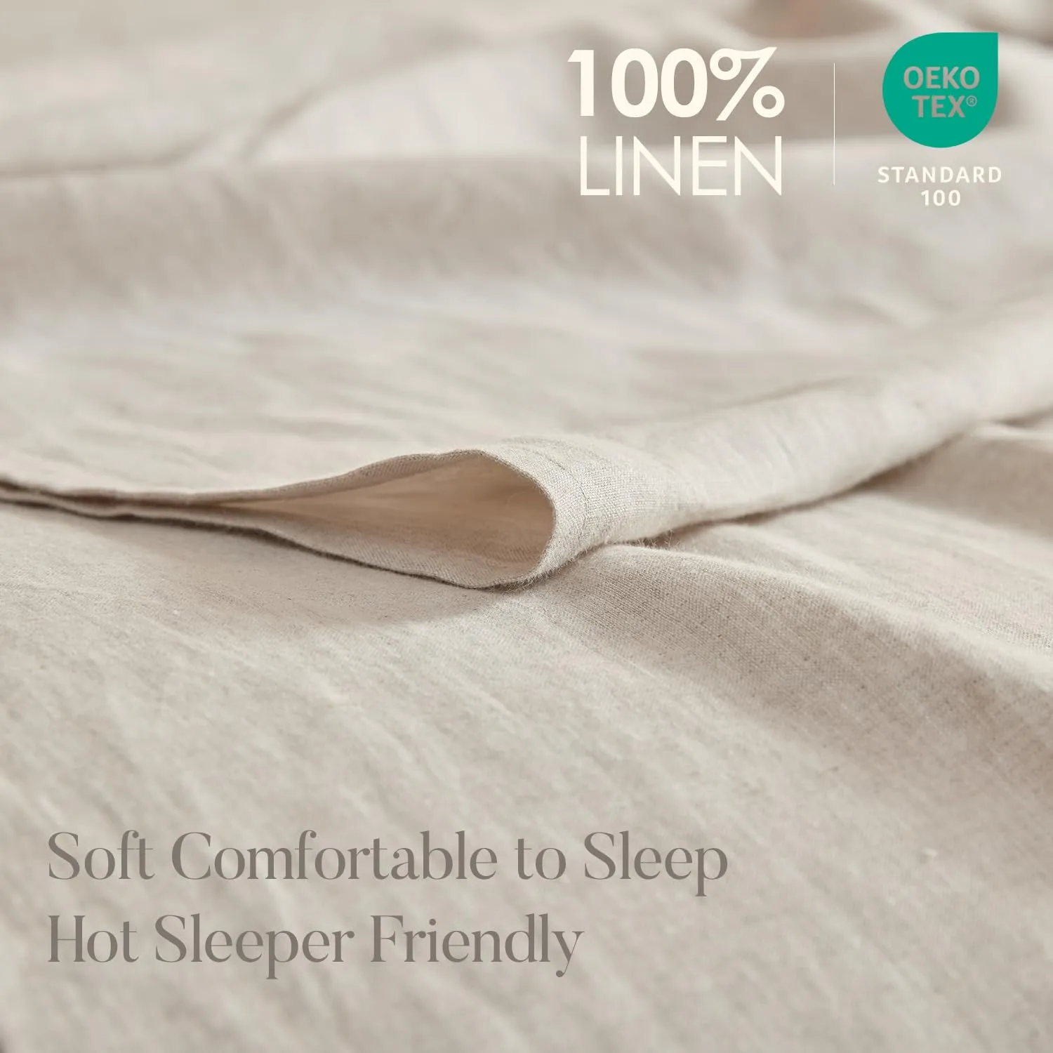 DAPU: 100% Pure French Linen Sheets (3 Sets - 1 Flat Sheet, 1 Fitted Sheet, 2 Pillowcases)