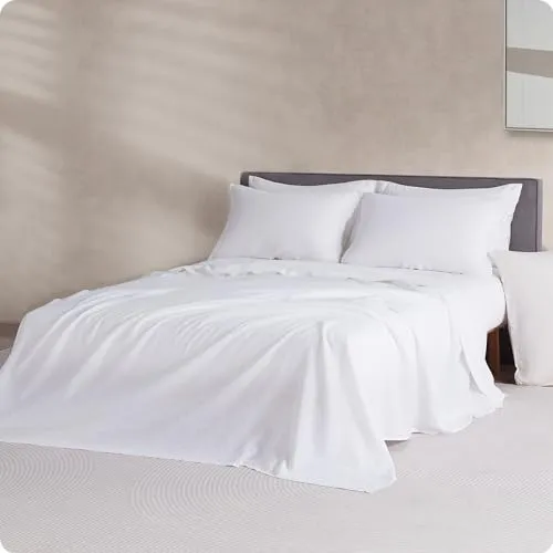 DAPU: 100% Pure French Linen Sheets (3 Sets - 1 Flat Sheet, 1 Fitted Sheet, 2 Pillowcases)