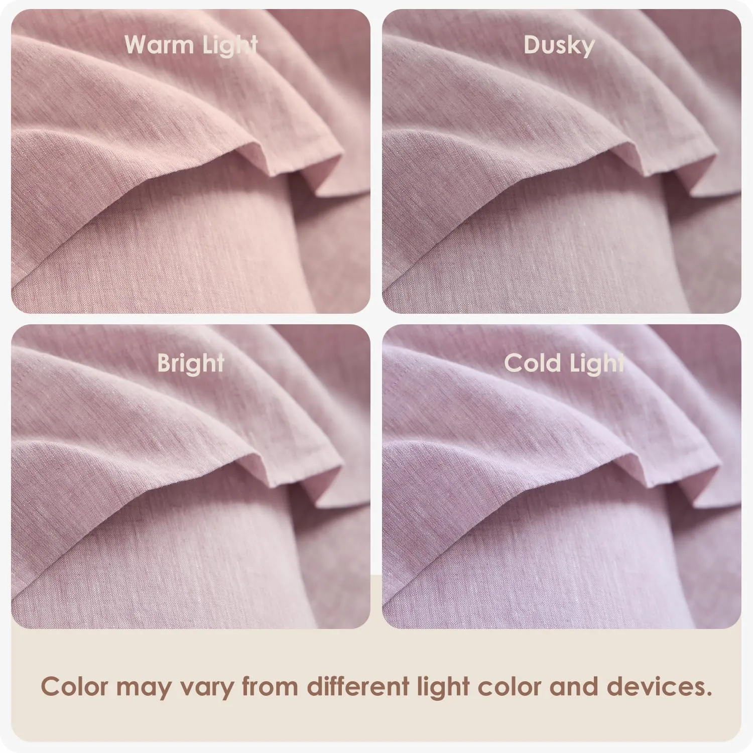 DAPU: 100% Pure French Linen Sheets (3 Sets - 1 Flat Sheet, 1 Fitted Sheet, 2 Pillowcases)