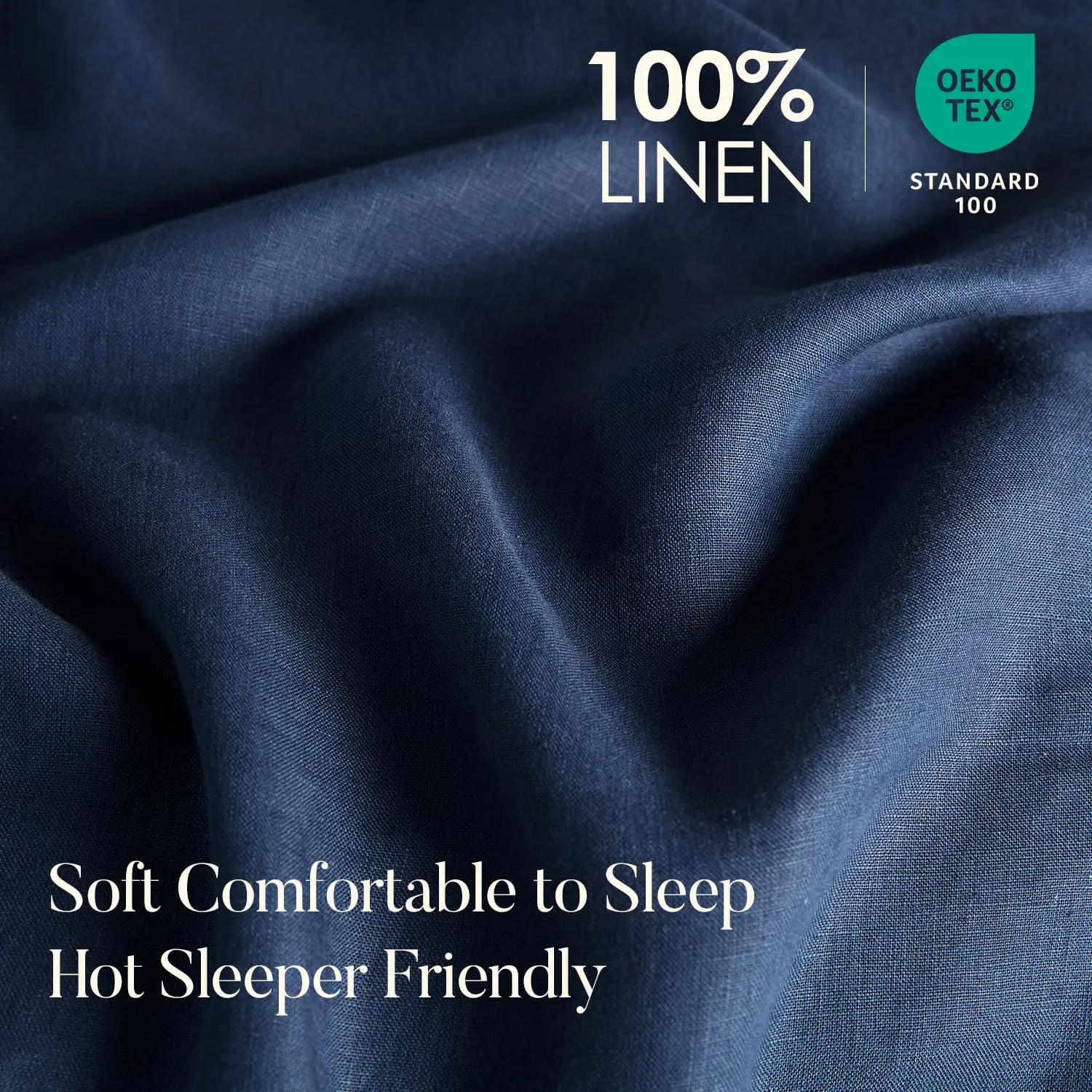 DAPU: 100% Pure French Linen Sheets (3 Sets - 1 Flat Sheet, 1 Fitted Sheet, 2 Pillowcases)