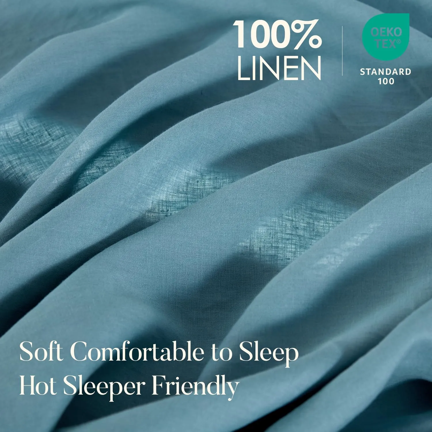 DAPU: 100% Pure French Linen Sheets (3 Sets - 1 Flat Sheet, 1 Fitted Sheet, 2 Pillowcases)