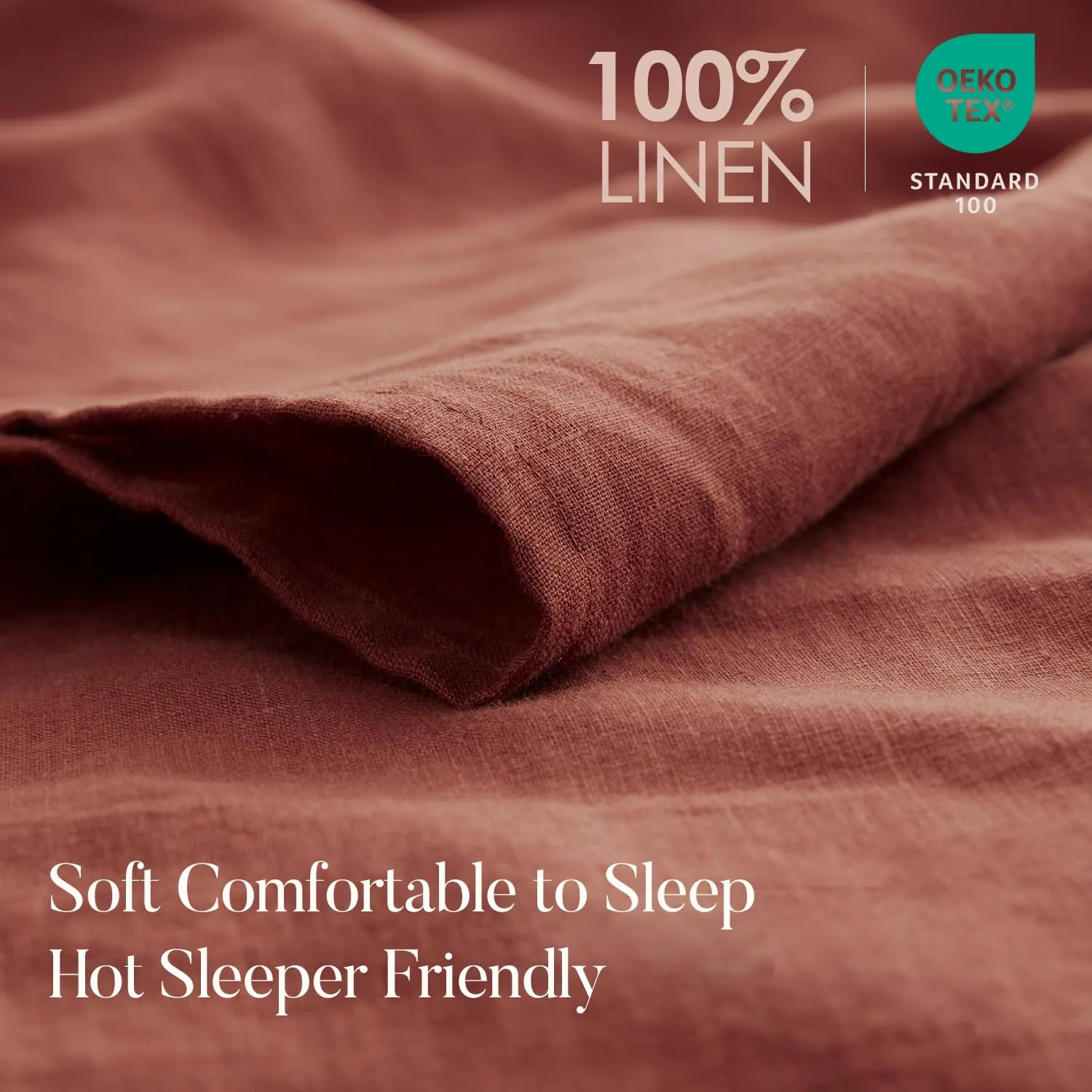 DAPU: 100% Pure French Linen Sheets (3 Sets - 1 Flat Sheet, 1 Fitted Sheet, 2 Pillowcases)