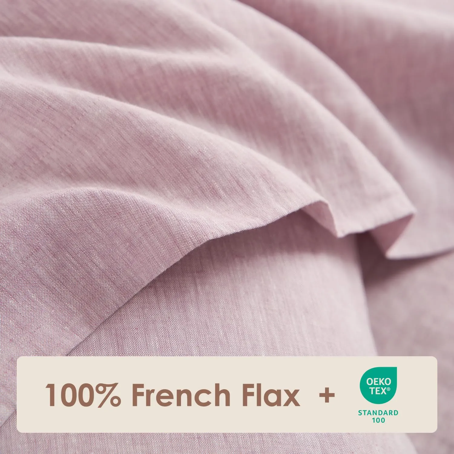 DAPU: 100% Pure French Linen Sheets (3 Sets - 1 Flat Sheet, 1 Fitted Sheet, 2 Pillowcases)