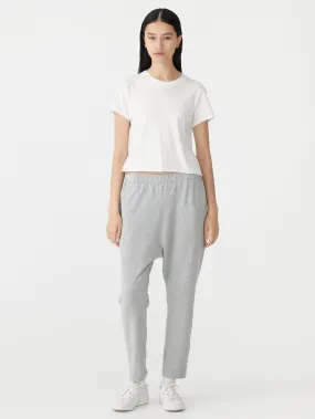 drapey terry paneled pant