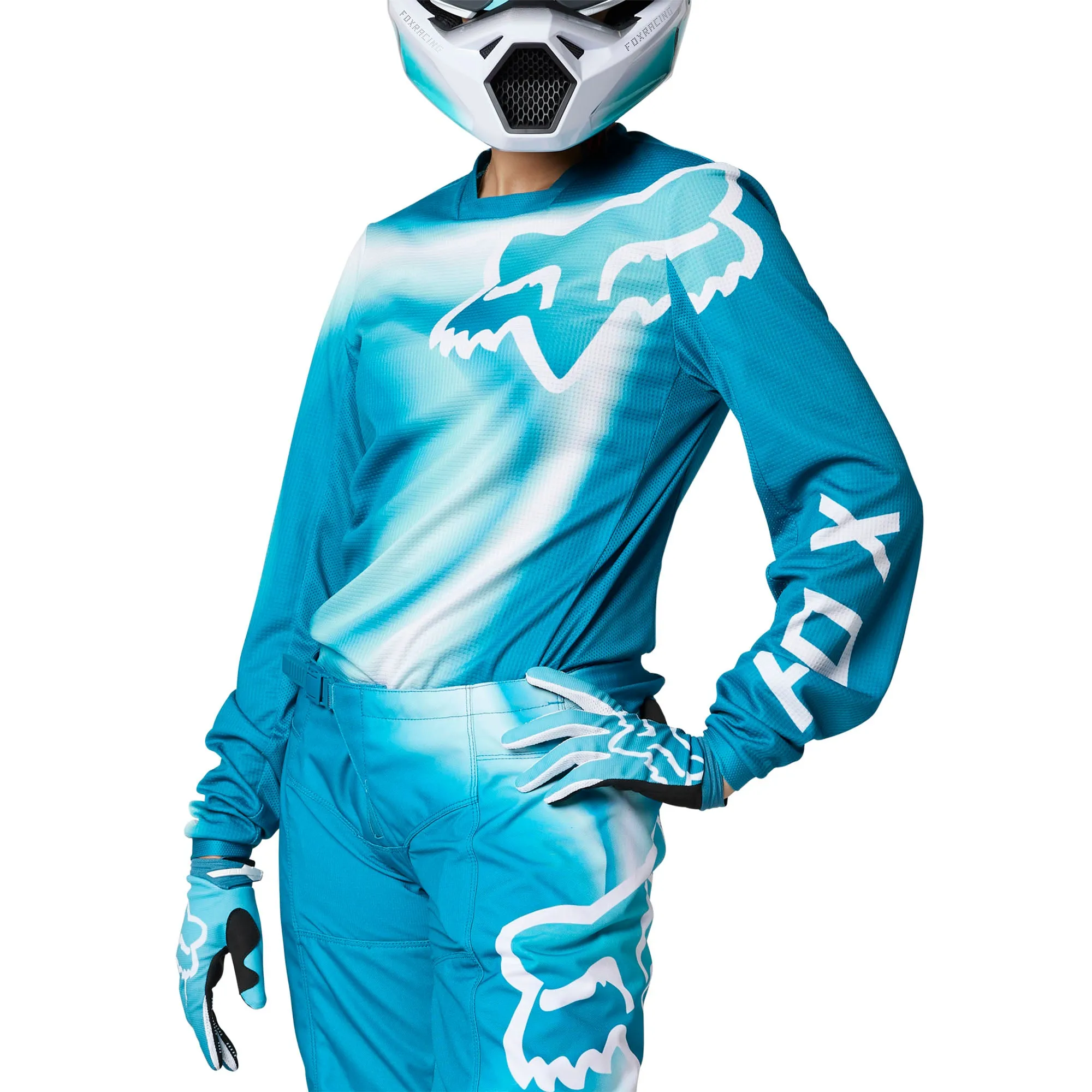 Fox Racing  Womens Maui Blue 180 Toxsyk Motocross Jersey Offroad MotoX Vented