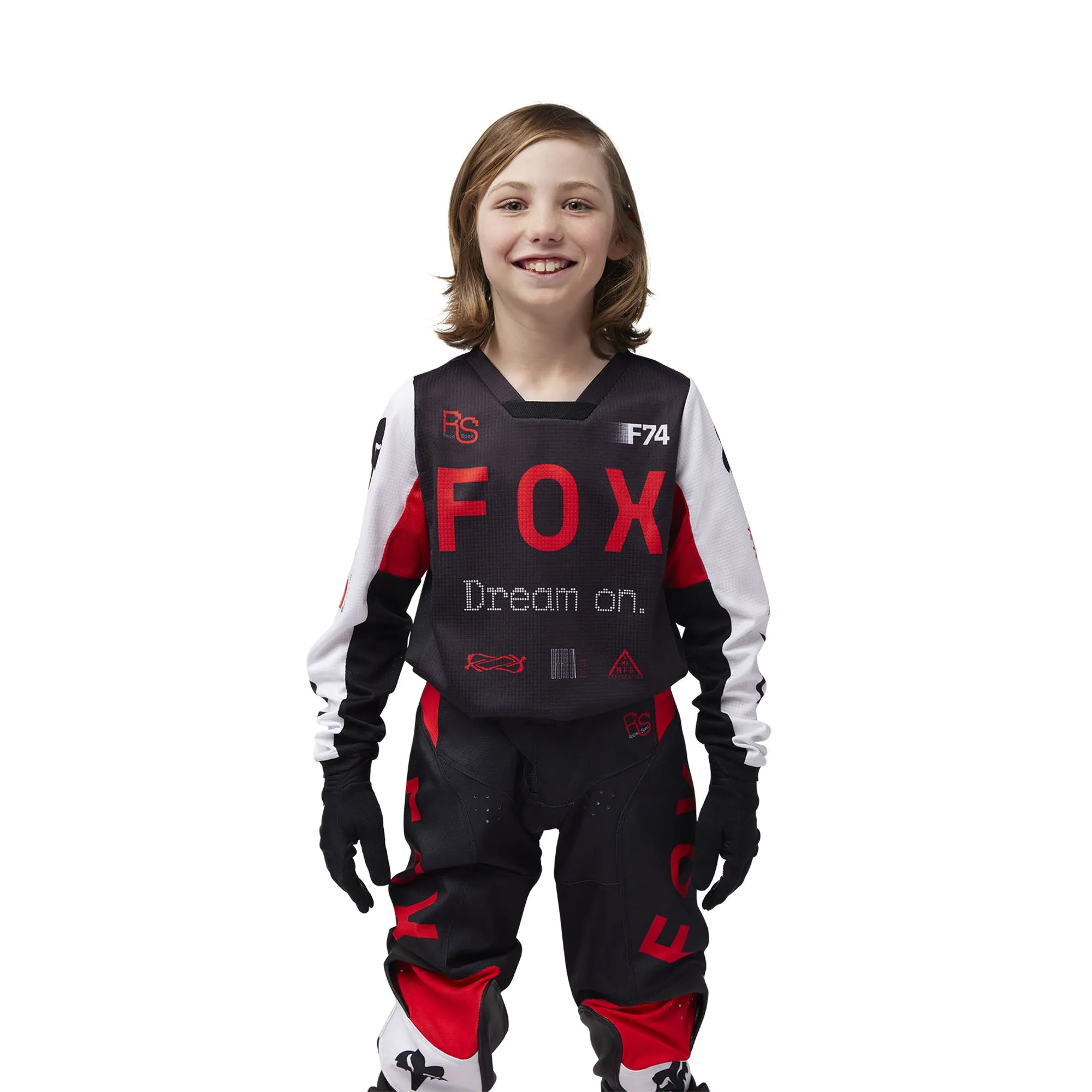 Fox Racing Youth 180 Race Spec Offroad Jersey Fluorescent Red