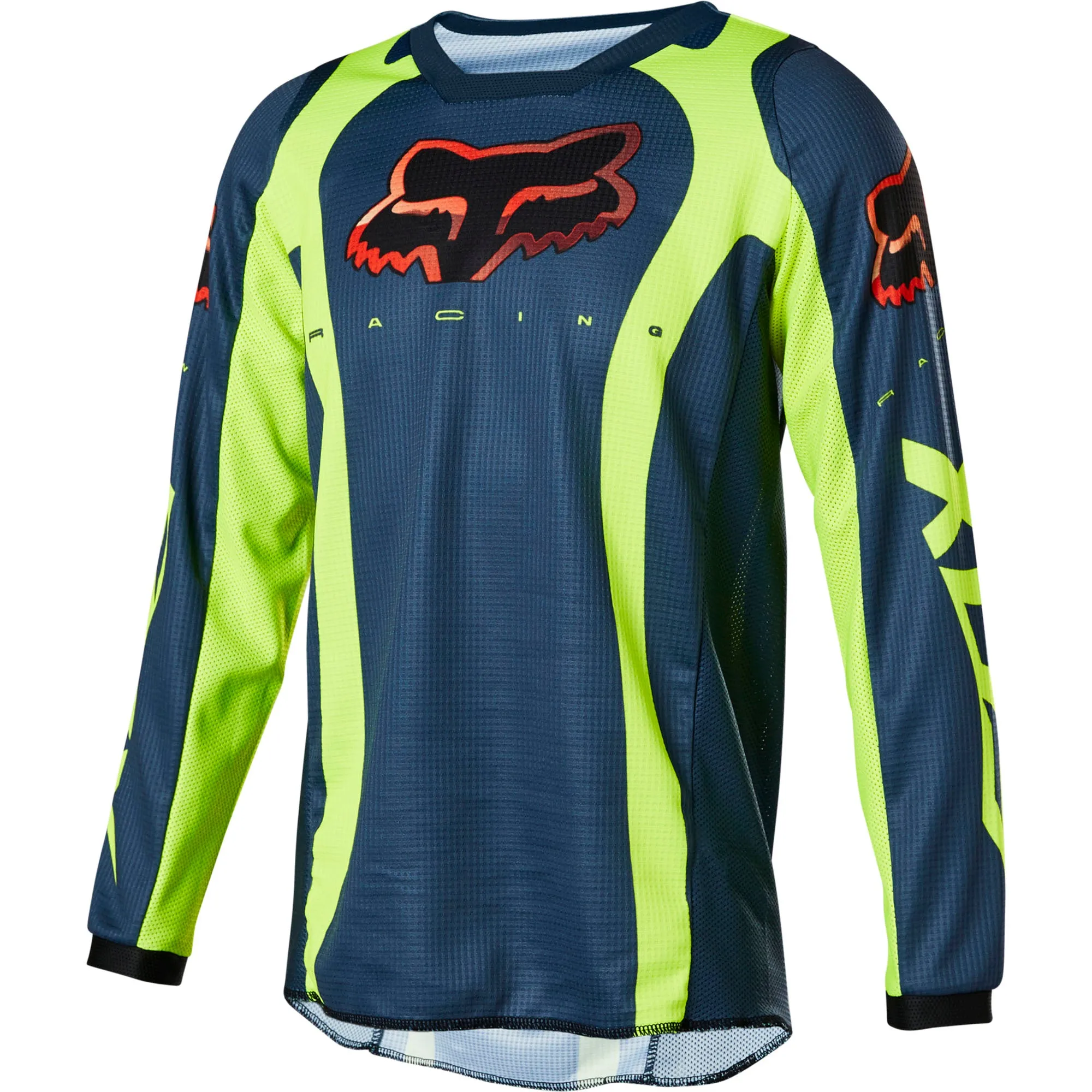 Fox Racing  Youth Dark Indigo 180 Venz Jersey Long Sleeve Moisture-Wicking Vented