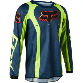 Fox Racing  Youth Dark Indigo 180 Venz Jersey Long Sleeve Moisture-Wicking Vented