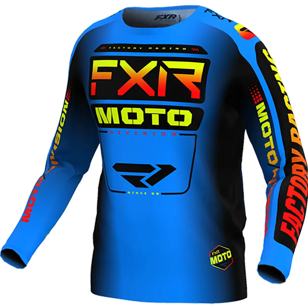 FXR Youth Clutch MX Offroad Jersey Blue/Inferno