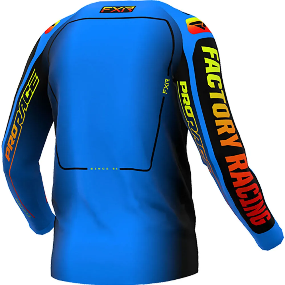 FXR Youth Clutch MX Offroad Jersey Blue/Inferno