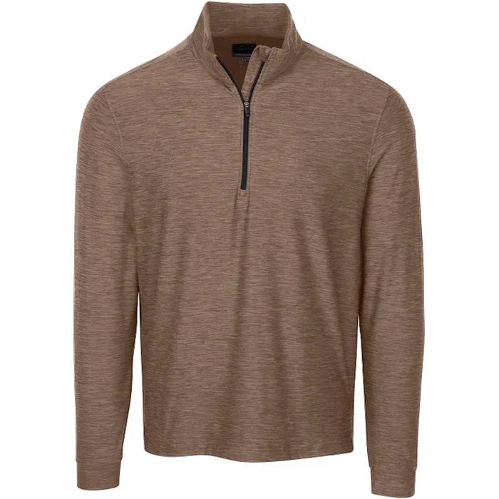 Greg Norman Heather 1/4 Zip Mock Pullover