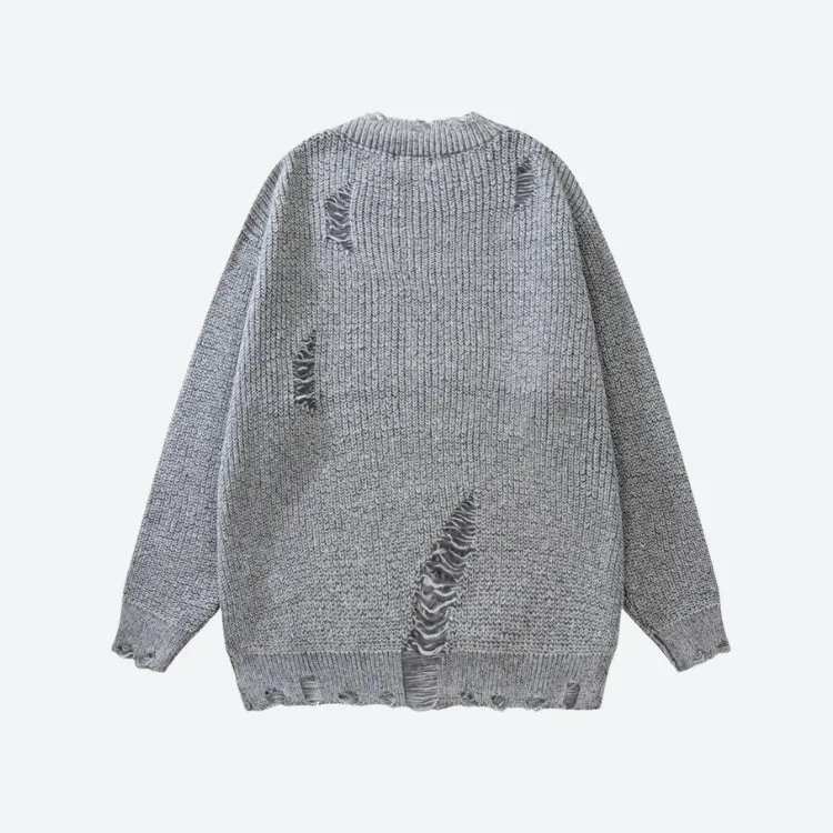 Grunge Distressed Knitted Sweater