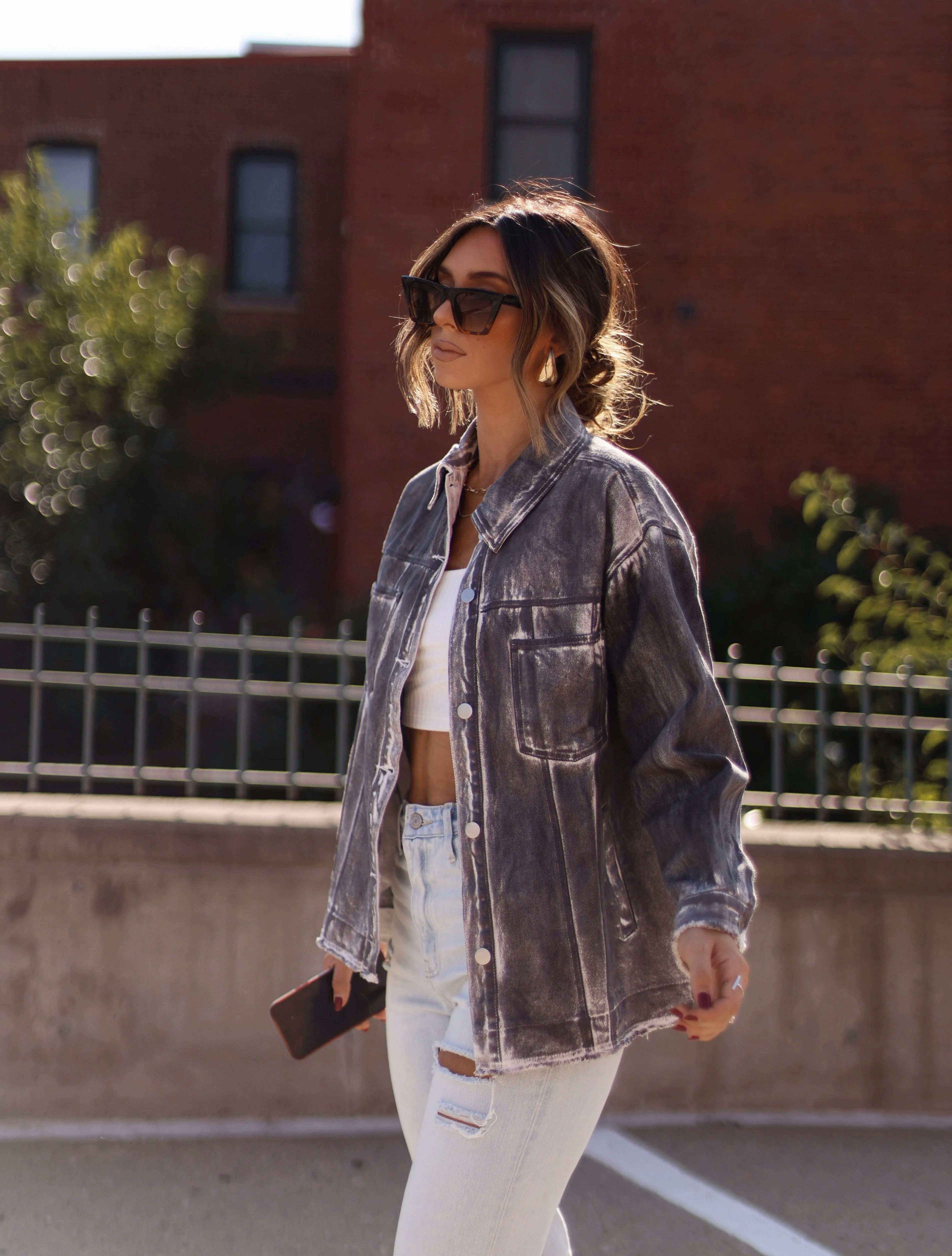 Grunge Glam Distressed Jacket