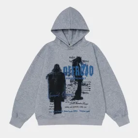 Grunge Graph | Oversized Retro Graphic Hoodie