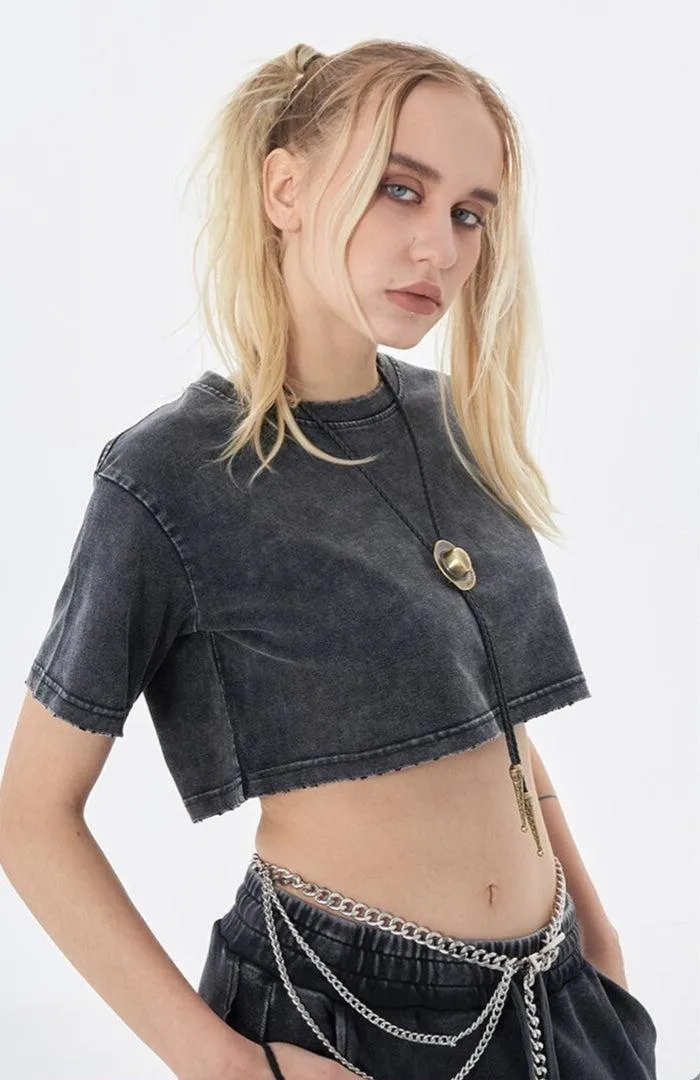 Grunge Washed Crop Top