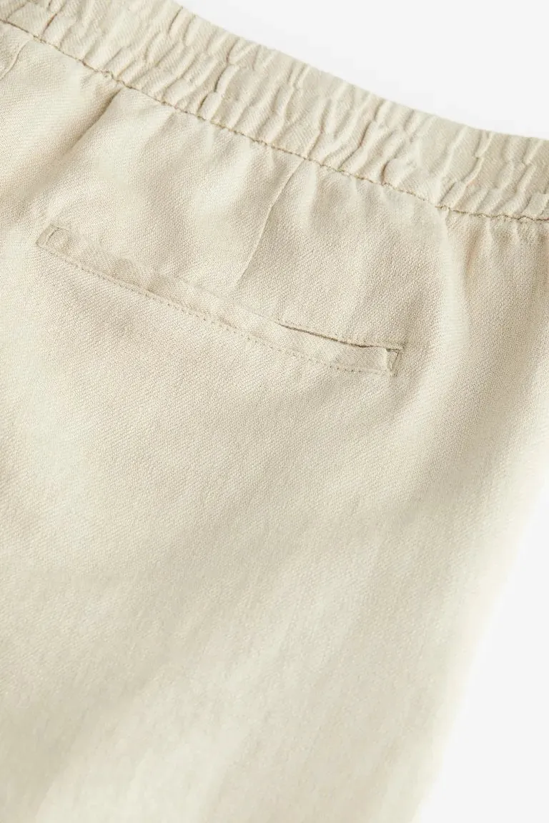 H&M Regular Fit Linen shorts, light beige