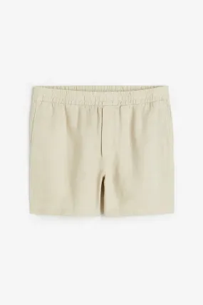 H&M Regular Fit Linen shorts, light beige