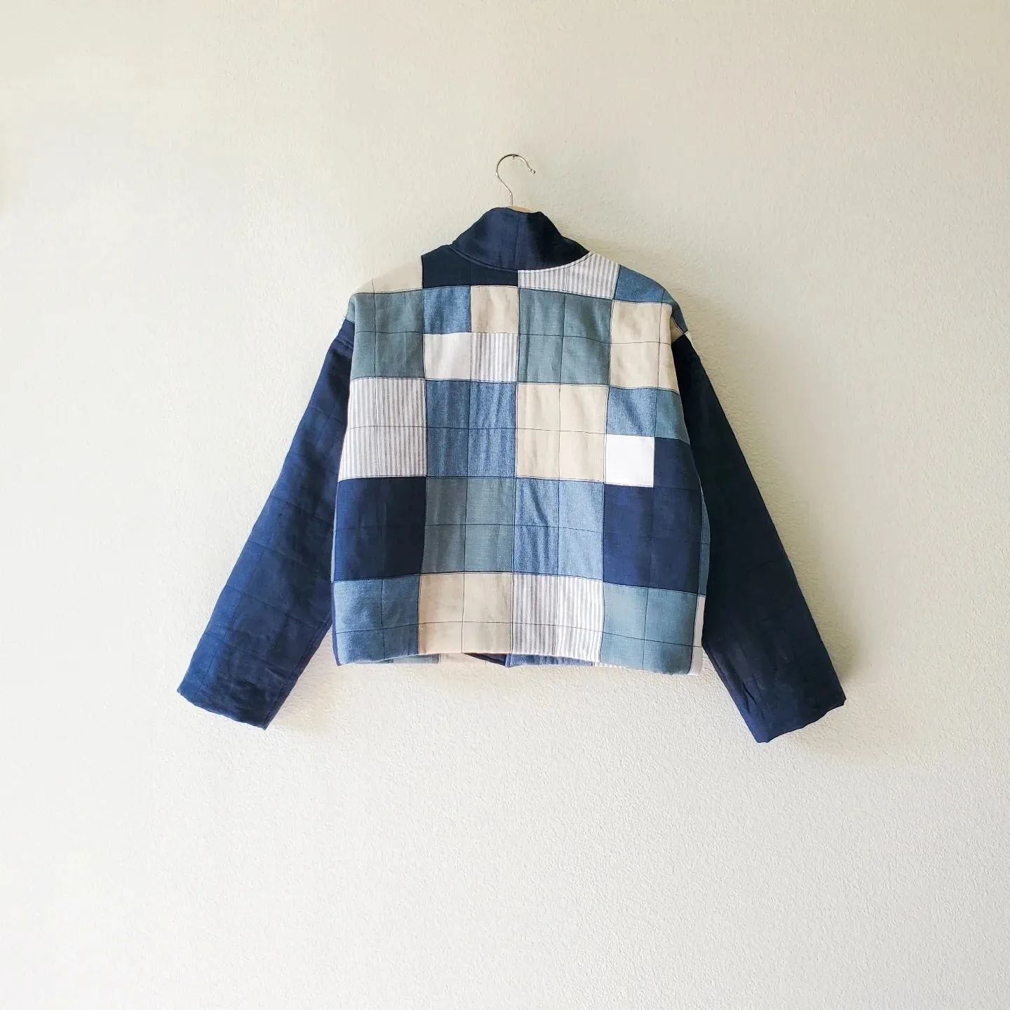 HANA JACKET - No. 2 Blue and Neutrals