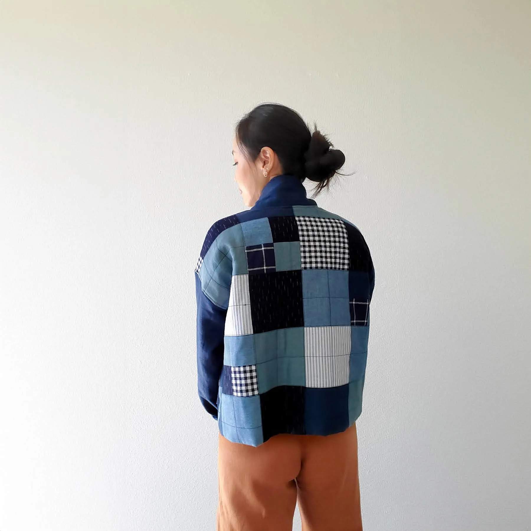 HANA JACKET - No. 2 Blue and Neutrals