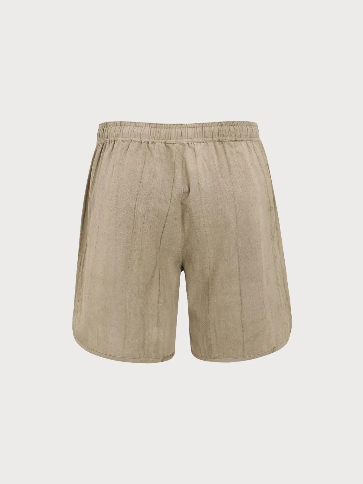 Hapnix® - Khaki Linen Swim Shorts