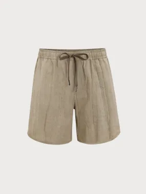 Hapnix® - Khaki Linen Swim Shorts