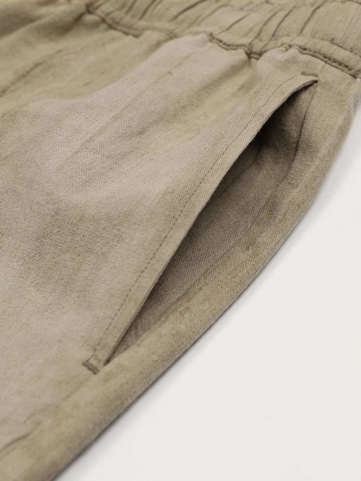 Hapnix® - Khaki Linen Swim Shorts