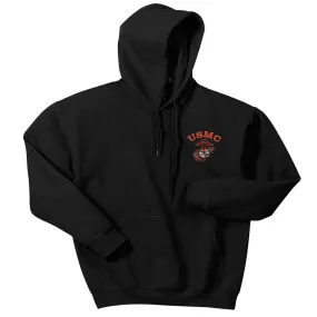 High Velocity Orange USMC Embroidered Hoodie