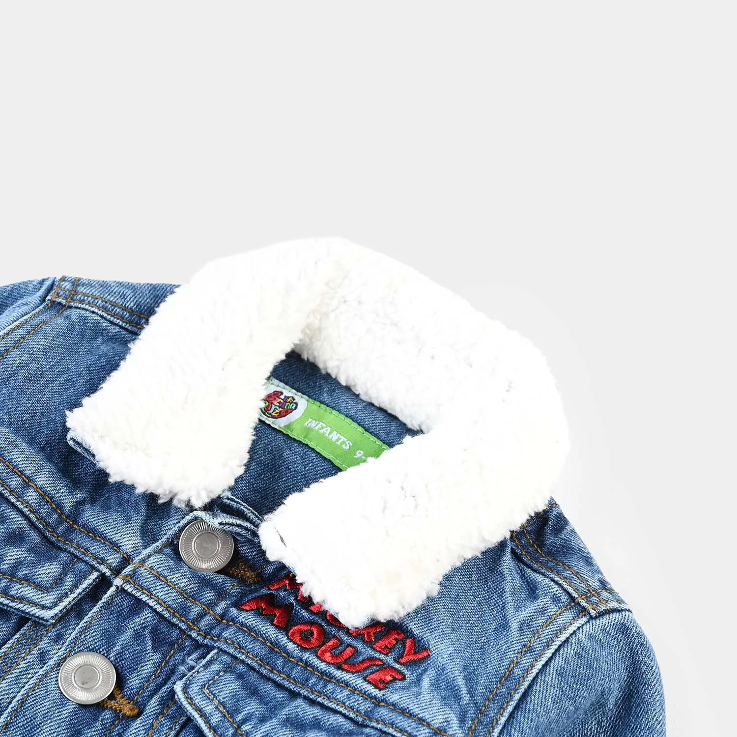 Infant Boys Denim rigid Woven Jacket-Mid Blue